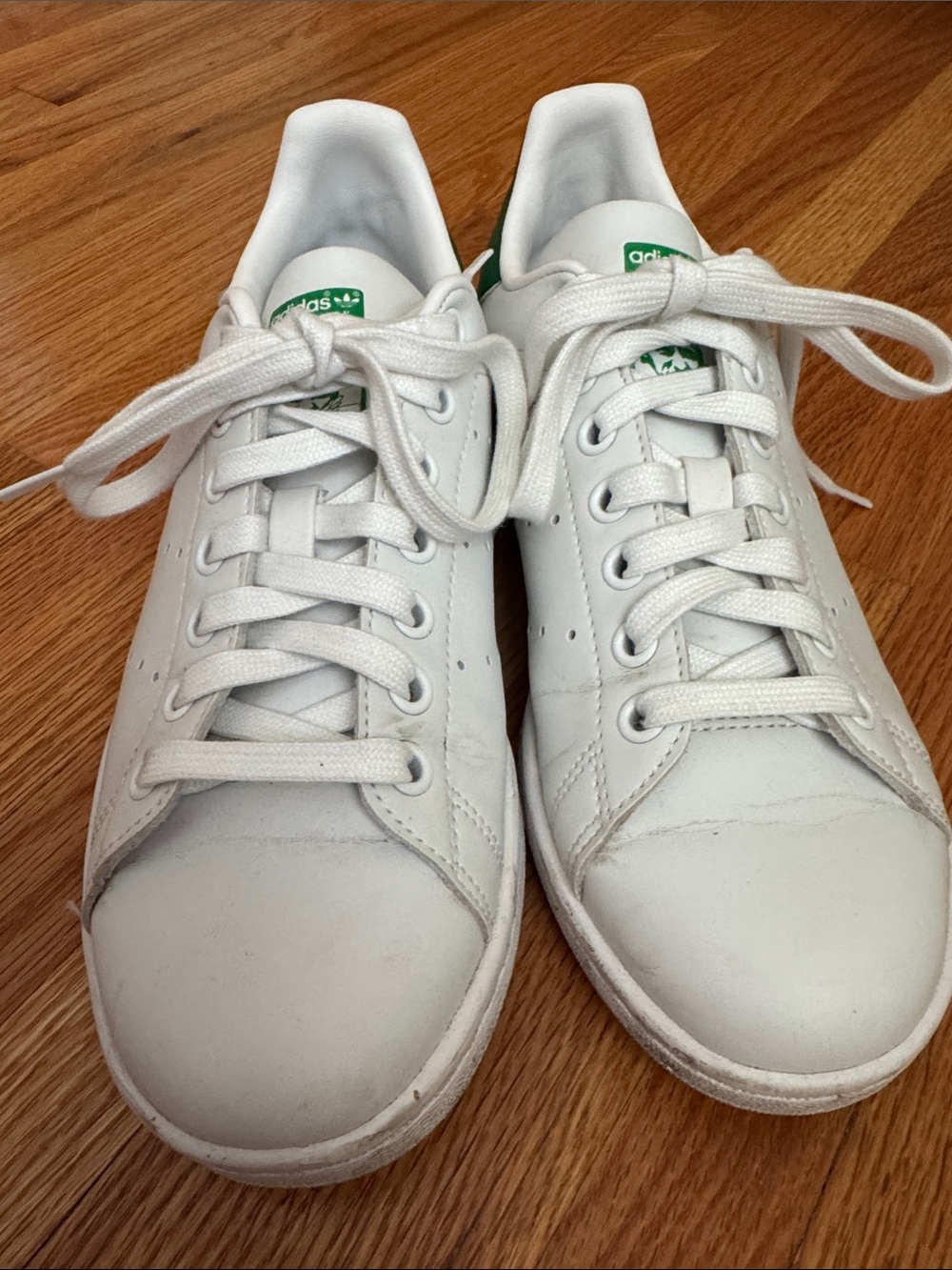 Adidas Stan Smith White Green Leather Sneakers
